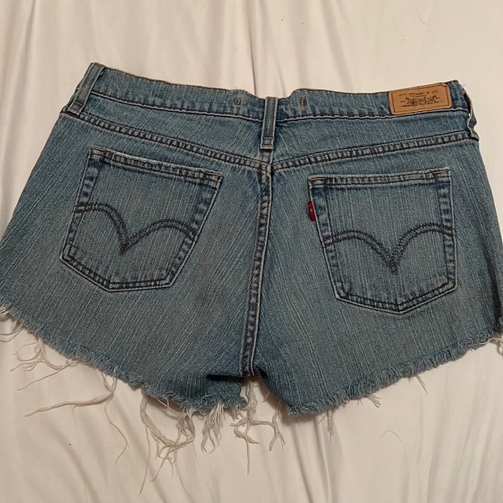 Levi’s distressed denim shorts